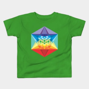 Hexagon with the Colors of the Chakras 5D Kids T-Shirt